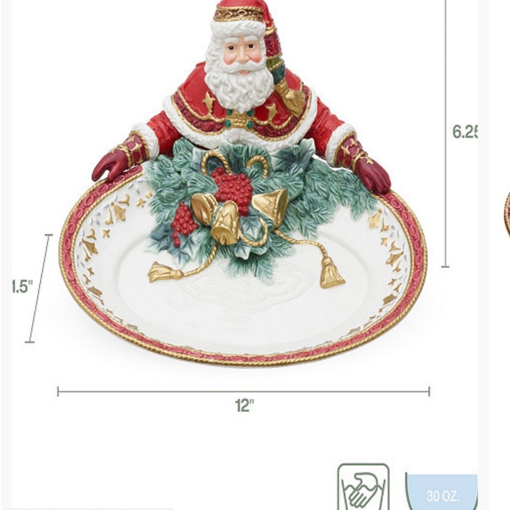 Noel Holiday Santa Server 12”\ 11.5”